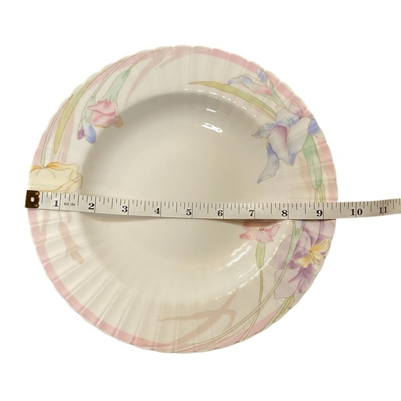 MIKASA PINK MELODY BONE CHINA FLORAL PATTERNED PLATES 9.5" SET OF 3 - Picture 10 of 12